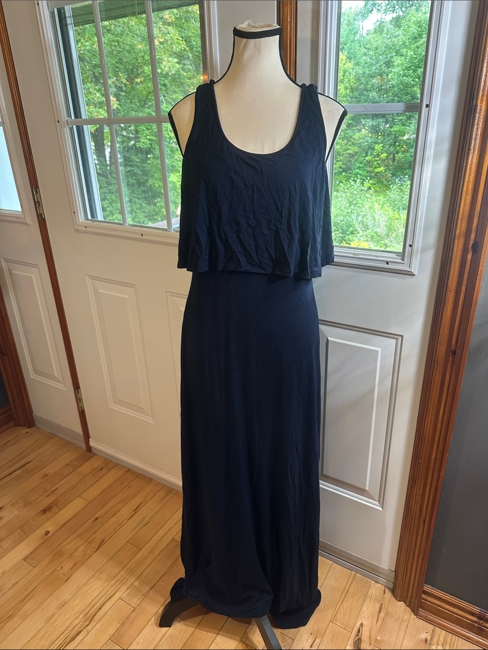 Betsey Johnson Navy Layered Bodice Maxi Dress